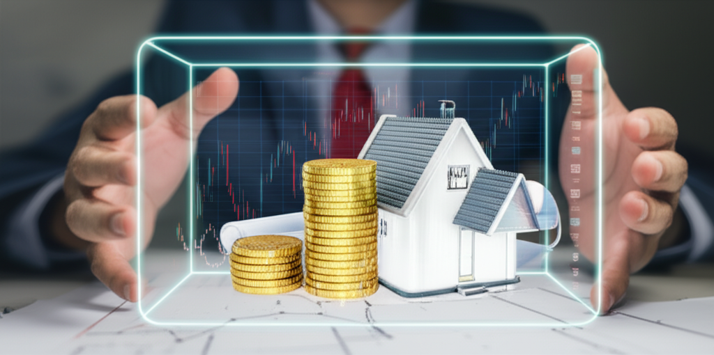 Investor protecting assets from economic uncertainty