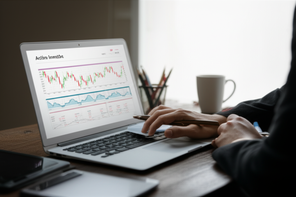 Active investor selecting stocks