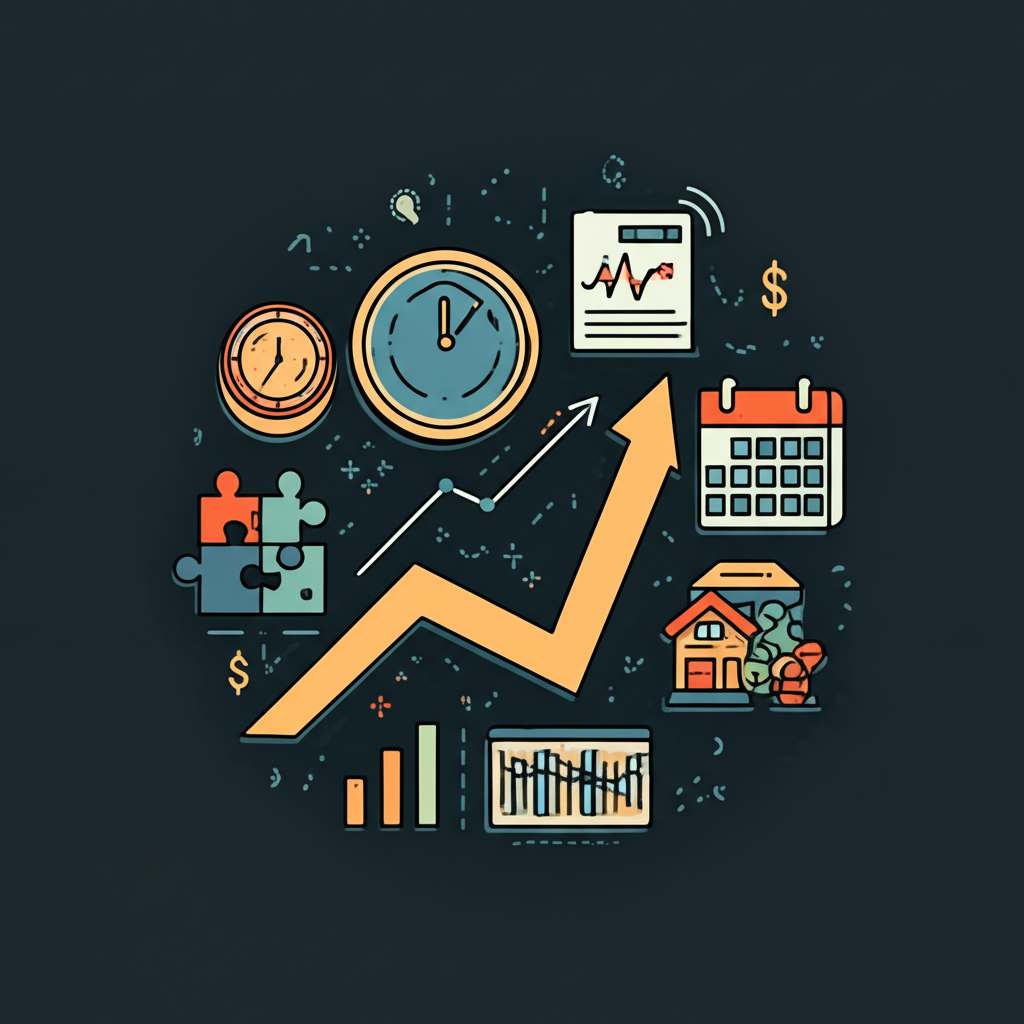 Illustration of diverse investment factors like value, size, and momentum in smart beta strategies