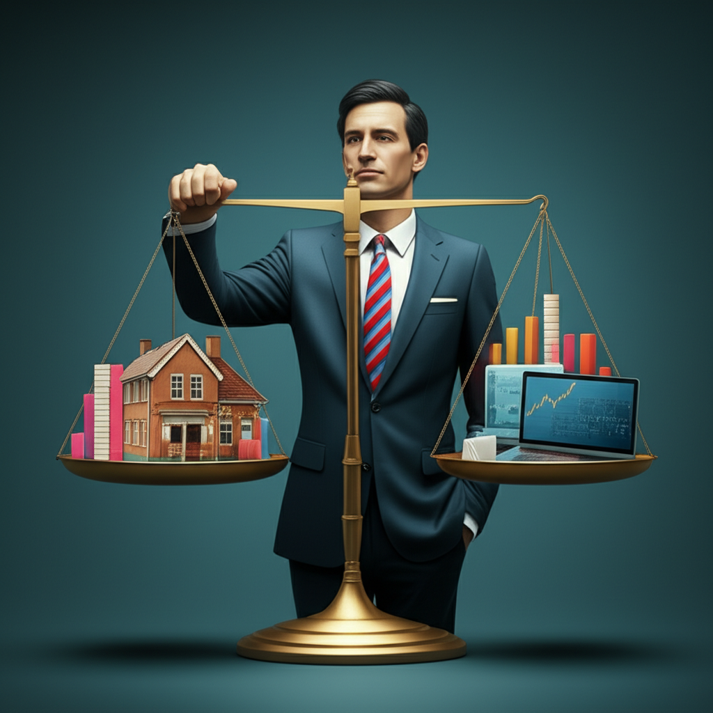 US investor balancing portfolio