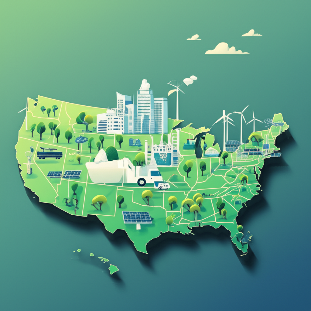 Green energy powering US economy