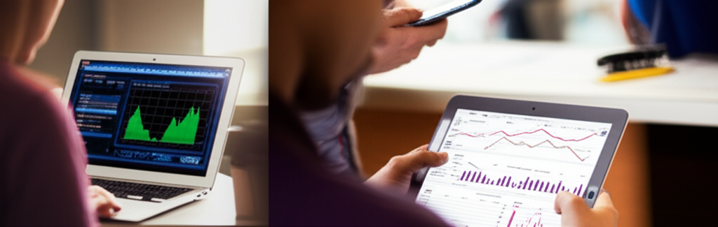 Retail investors actively trading stocks on digital platforms