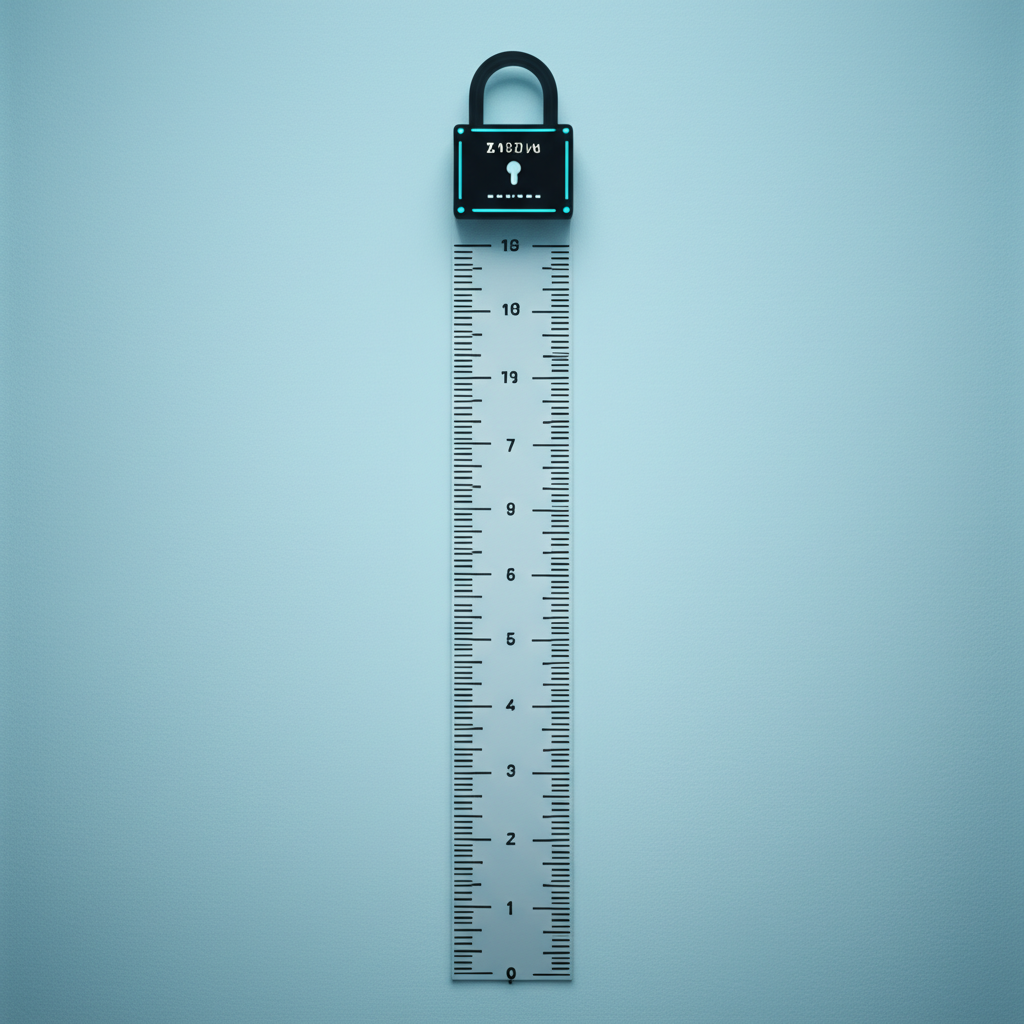 Growth chart with cyber lock