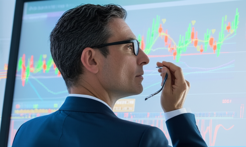 US investor analyzing bond market