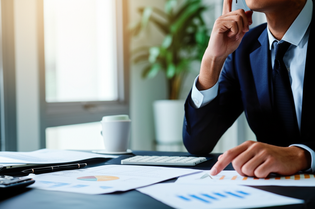 US investor reviewing charts of a diversified portfolio on a computer screen