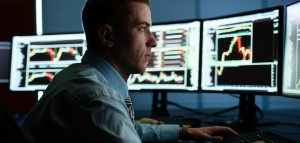 Investor managing market risk through diversified portfolio and cycle awareness