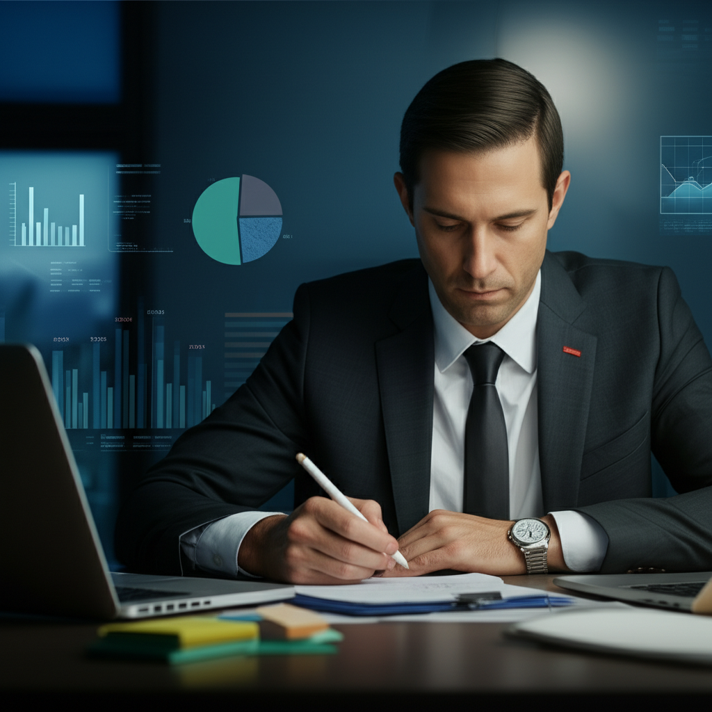 US investor evaluating derivatives trading options on a computer screen