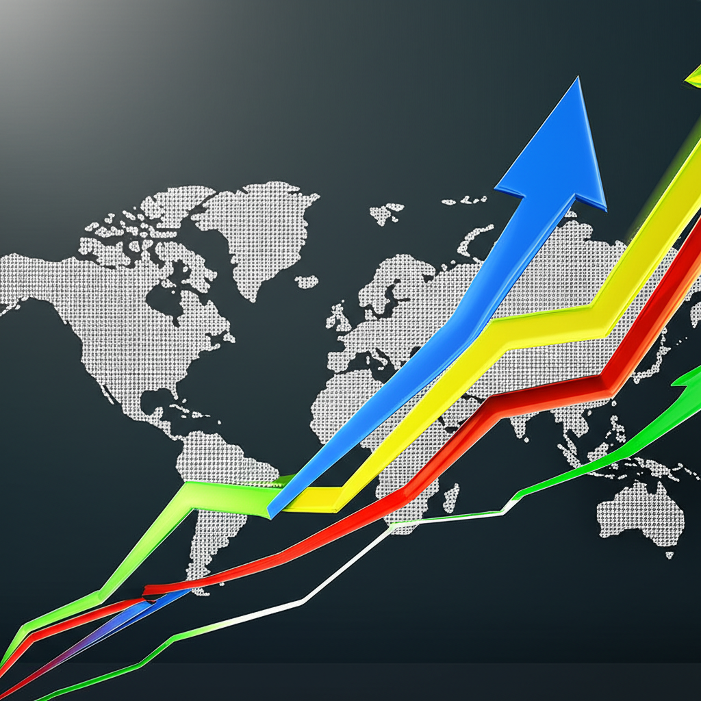 Global market growth, diverse trends