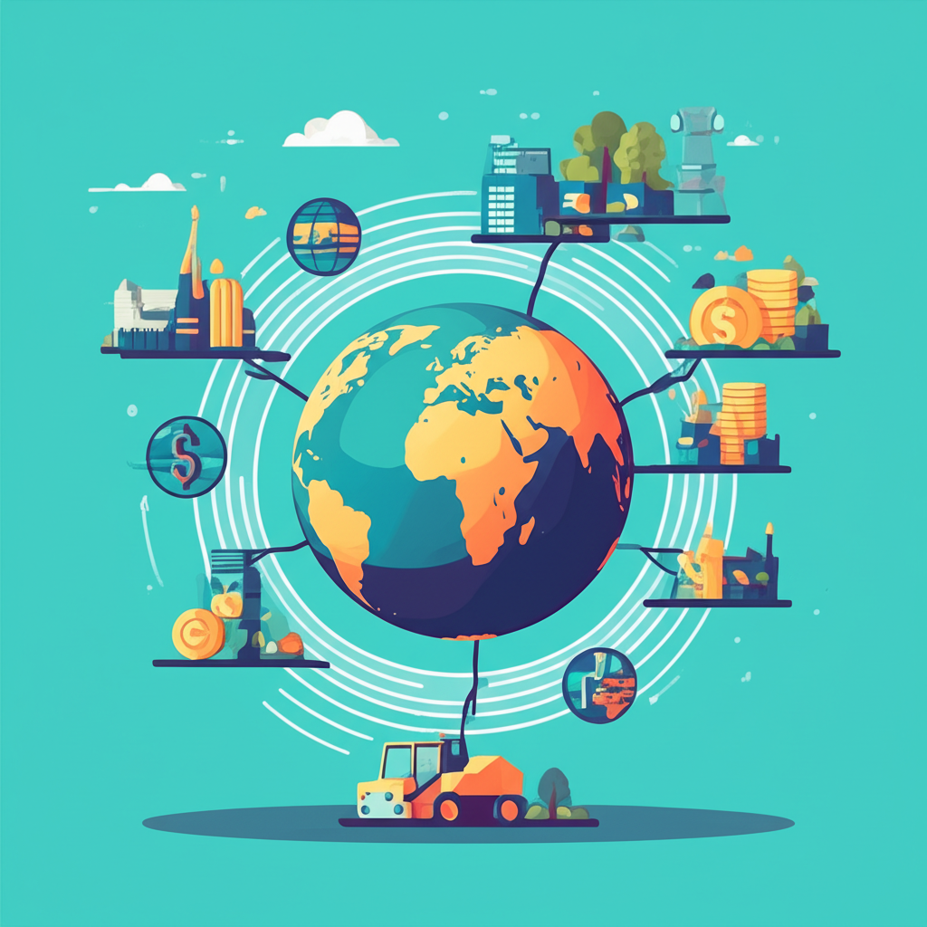 Global economy impact illustration