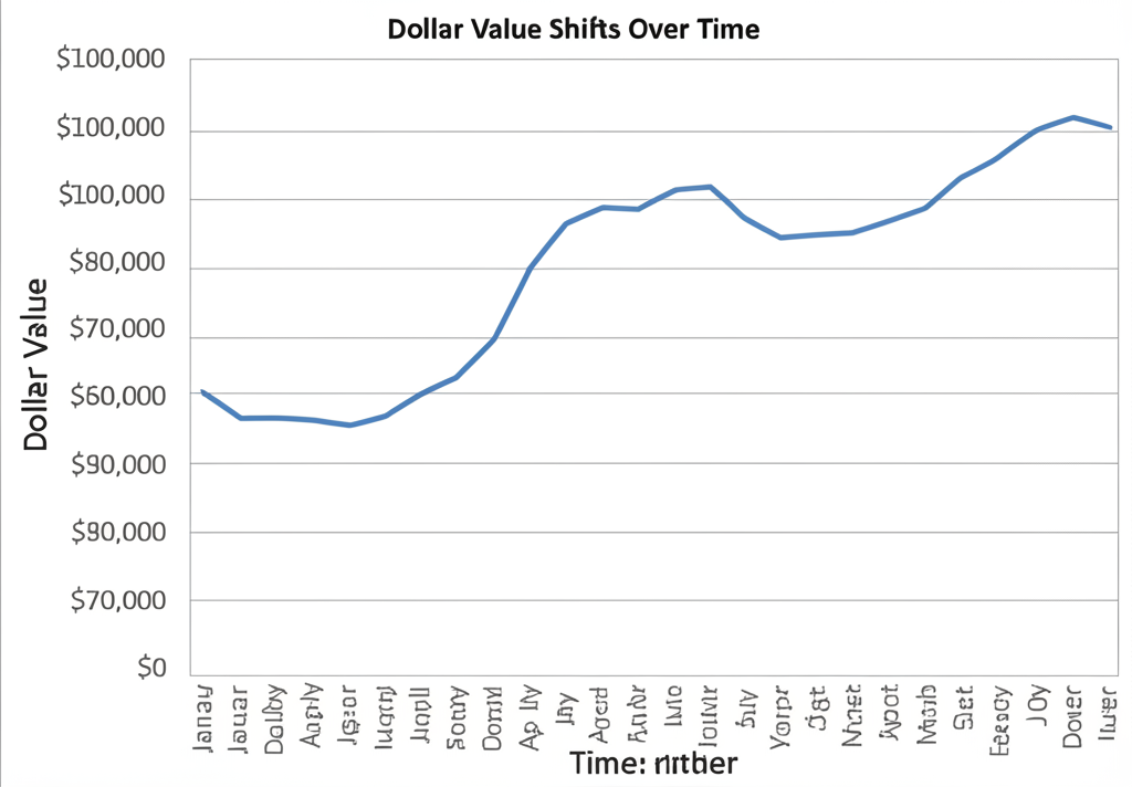 Chart showing dollar value shifts