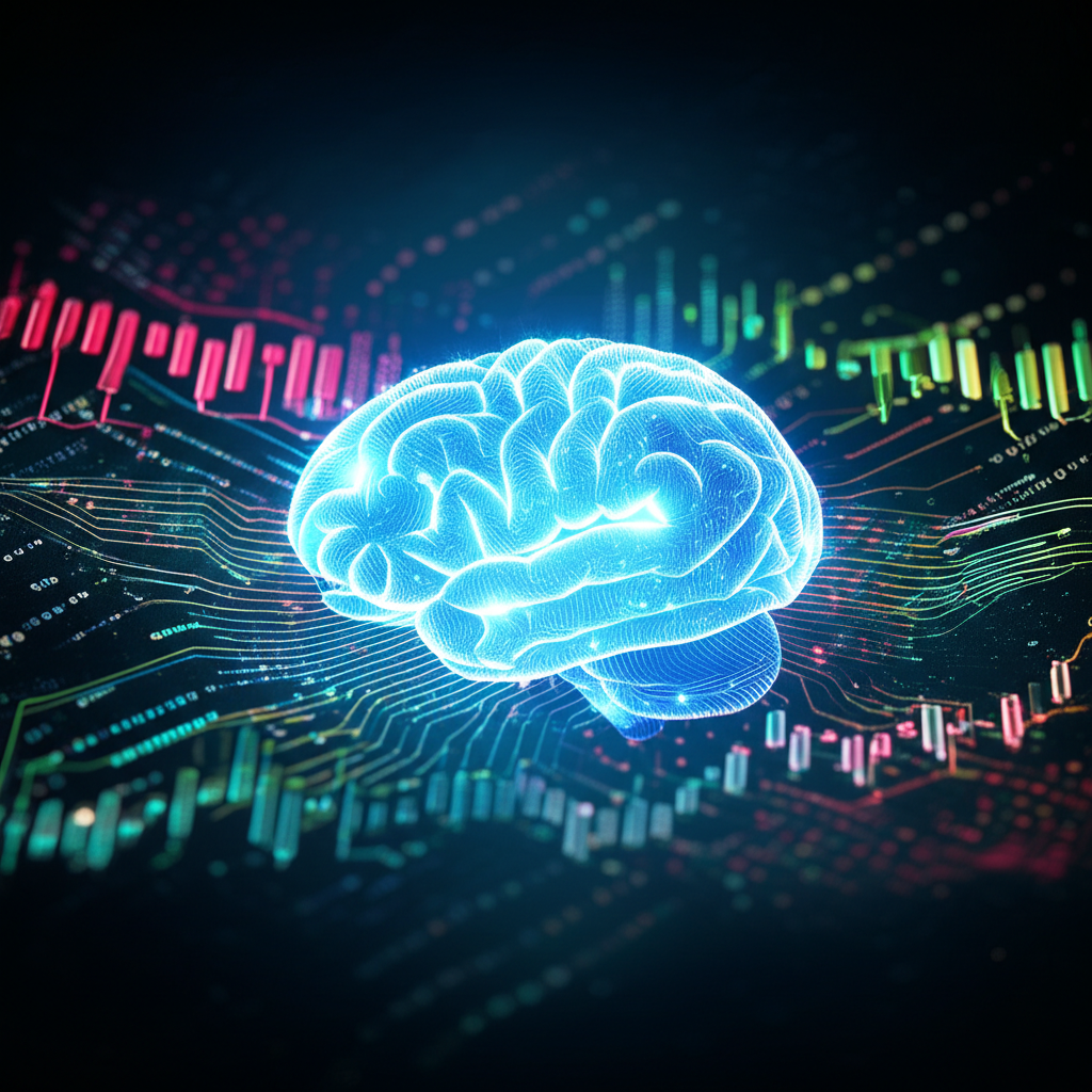 AI brain analyzing financial data