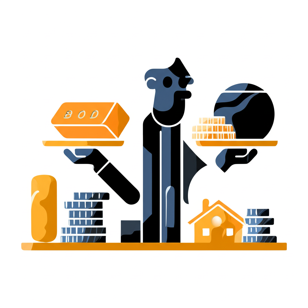 Investor balancing diverse assets